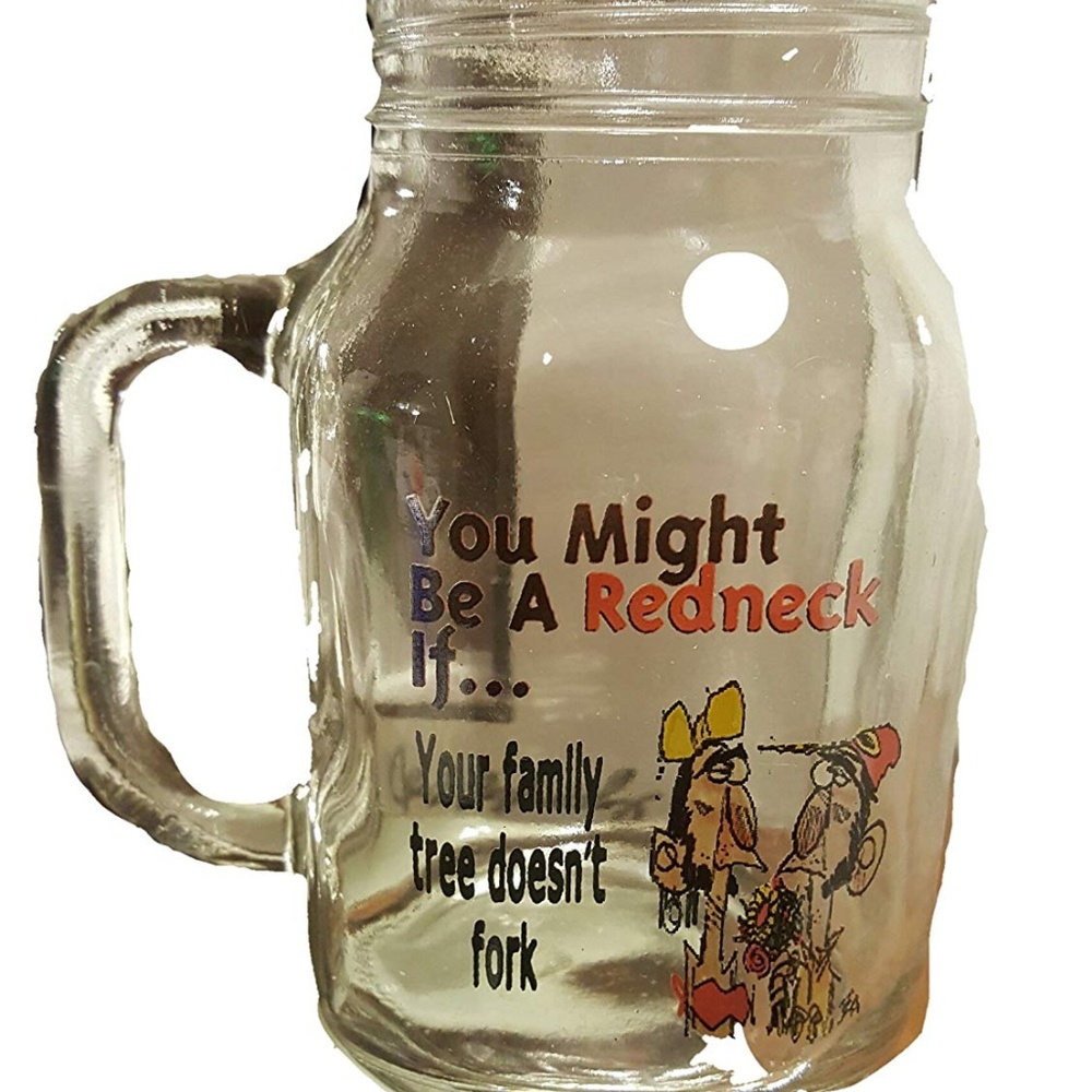 JEFF FOXWORTHY FAMIY TREE 20 OZ MASON JAR MUG NEW